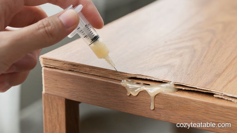 板式小茶几边缘吸水膨胀起泡怎么救？紧急干理与封胶修复技巧