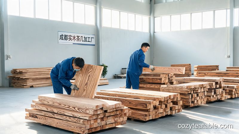 成都小茶几工厂选木车间
