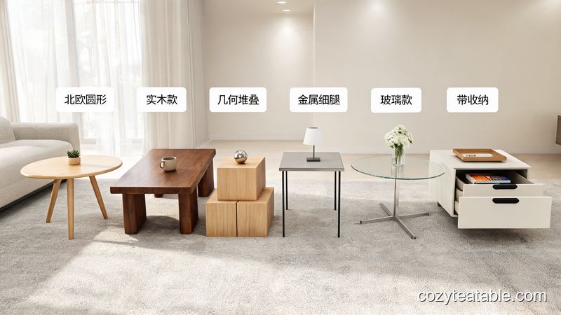 适合无主灯客厅的六种小茶几造型